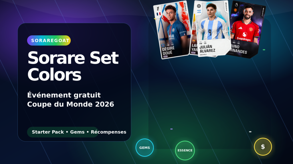 Sorare Set Colors, événement gratuit Coupe du Monde 2026